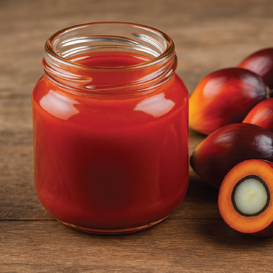 El aceite crudo de palma africana, extraído mecánicamente del mesocarpio del fruto (Elaeis guineensis), es un producto vegetal 100% colombiano, semisólido, anaranjado-rojizo y libre de contaminantes. Con alto contenido de carotenoides y tocoferoles, se destina principalmente a refinerías para alimentos, pero también a cosméticos, jabones y biocombustibles.